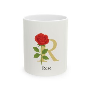 Taza de cerámica con rosas, regalo para jardineros, taza de té y café, cumpleaños, día de la madre, decoración del hogar, naturaleza
