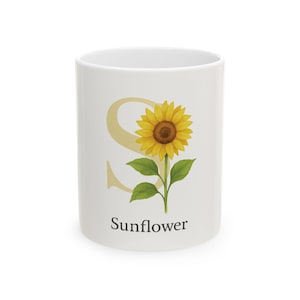 Taza de cerámica con diseño de girasol, ideal como regalo para jardineros, para té o café, para cumpleaños, Día de la Madre, decoración del hogar y para la naturaleza.