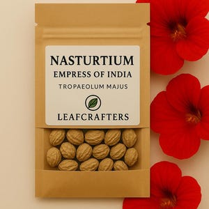 Empress of India Nasturtium Seeds: Heirloom, Edible Flowers