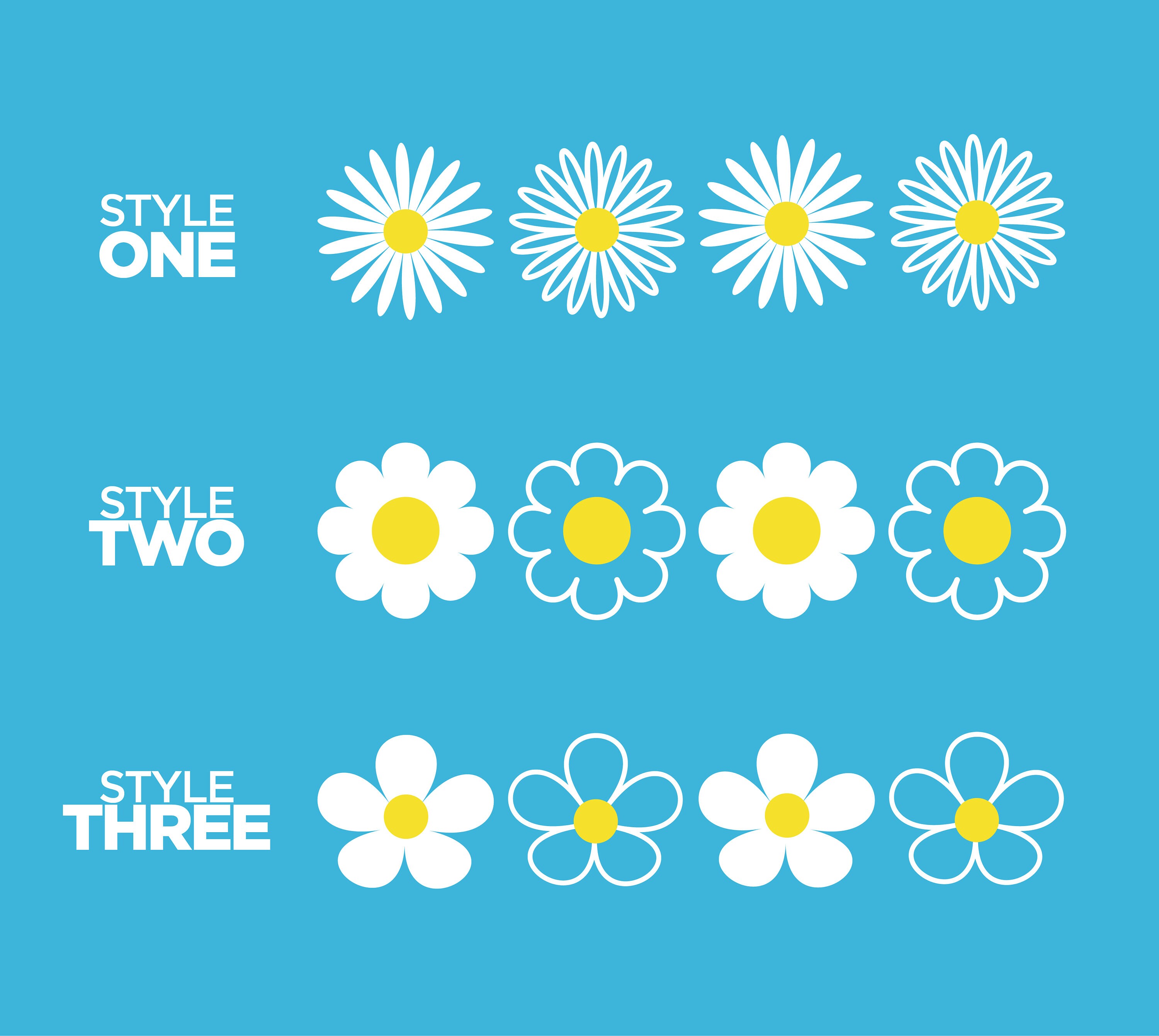 Two Color Decals Daisy Flower Vinyl Stickers: Two-color Decals - Etsy Australia