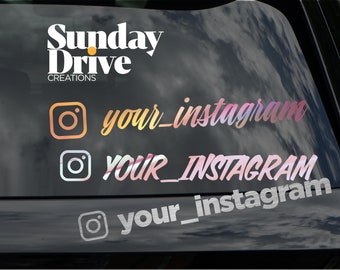 Custom Instagram sticker - Feature your social profile or account name High quality vinyl stickers for cars, laptops