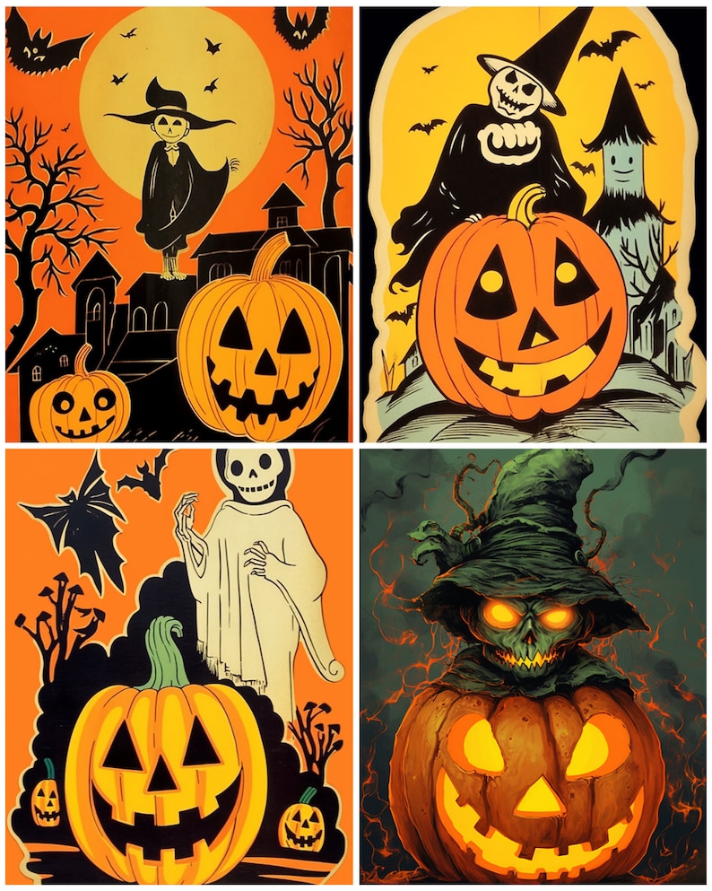 Vintage Halloween Paper Decoration Etsy