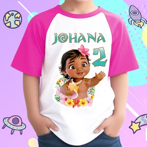 Personalized Baby Moana Birthday Boy, Birthday Girl, Raglan Shirt, Family Shirt, Party Family Matching Tee.