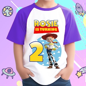 Personalized Jessie Birthday Boy, Birthday Girl, Raglan Shirt, Family Shirt, Party Family Matching Tee.