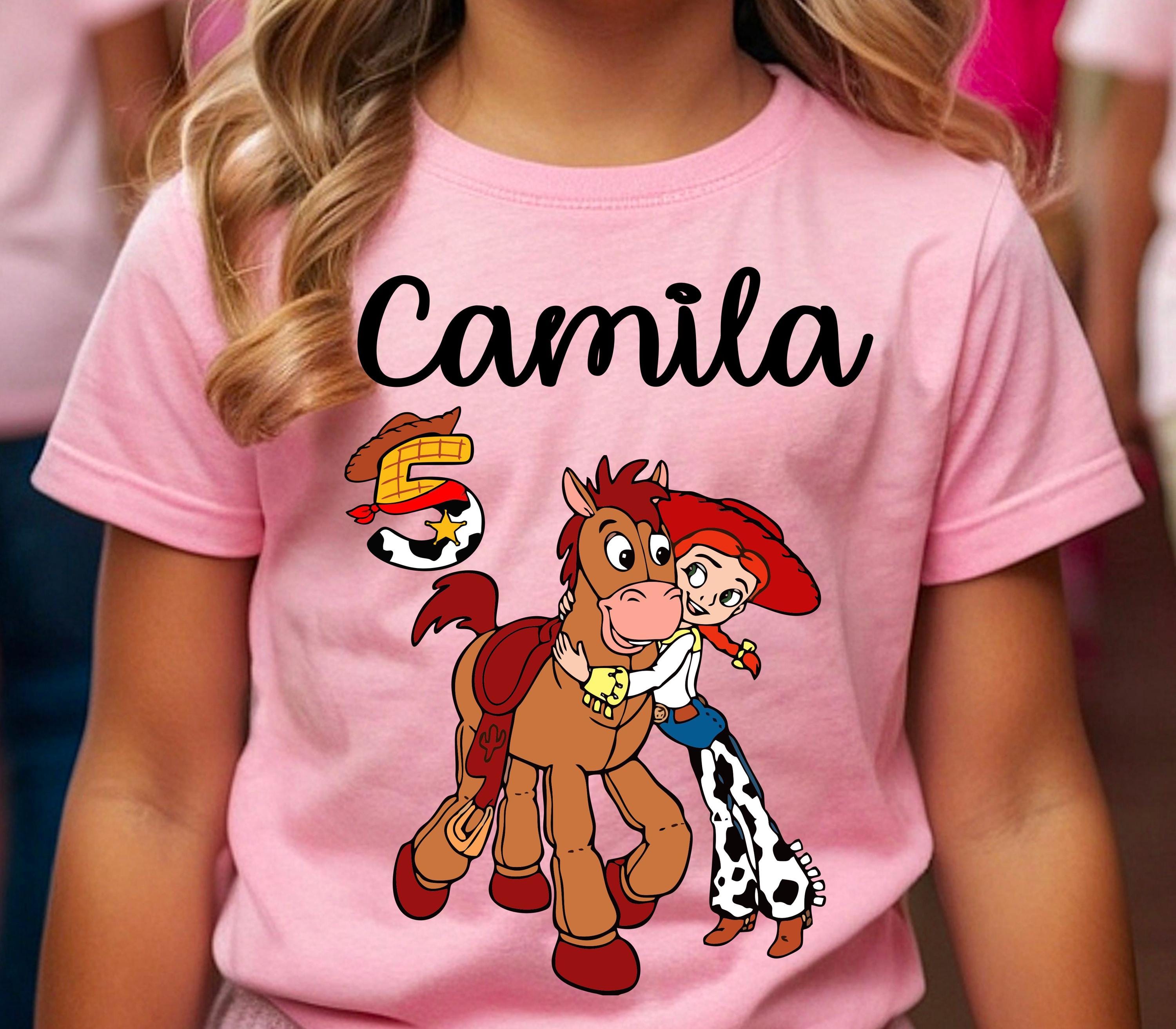 Jessie and Bulleye Birthday Shirt, Family Celebration T-shirt, Toy Story Customized Birthday Tee, Birthday Party Shirt.