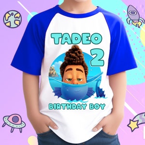 Personalisiertes Alberto Birthday Girl, Geburtstagskind, Raglan Shirt Luca, Familien Shirt, Party Familie passendes T-Shirt.