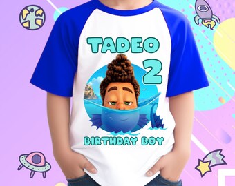 Personalized Alberto Birthday Boy, Birthday Girl, Raglan Shirt Luca, Family Shirt, Party Family Matching Tee.