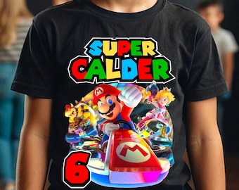 Personalized Mario Kart Birthday Boy, Birthday Girl, Family Shirt, Party Family Matching Tee.