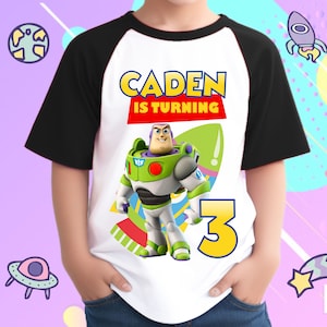 Personalized Buzz Lightyear Birthday Boy, Birthday Girl, Raglan Shirt, Family Shirt, Party Family Matching Tee.