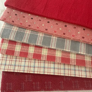 Japanese yarn dyed fabric set of 6  fat eighth bundle japanese fabrics