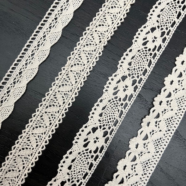 Cotton crochet lace trim, edging lace L3