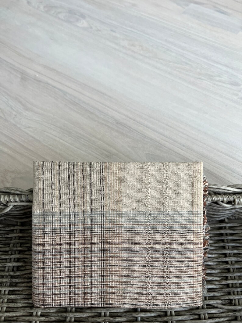 FREE SHIP Japanese Yarn Dyed Fabric Set of 6 Fat Quarter Bundle