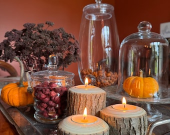 Hand Turned Tea Light holders - Set of 3