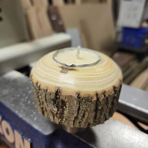 Hand Turned Tea Light holder - Single