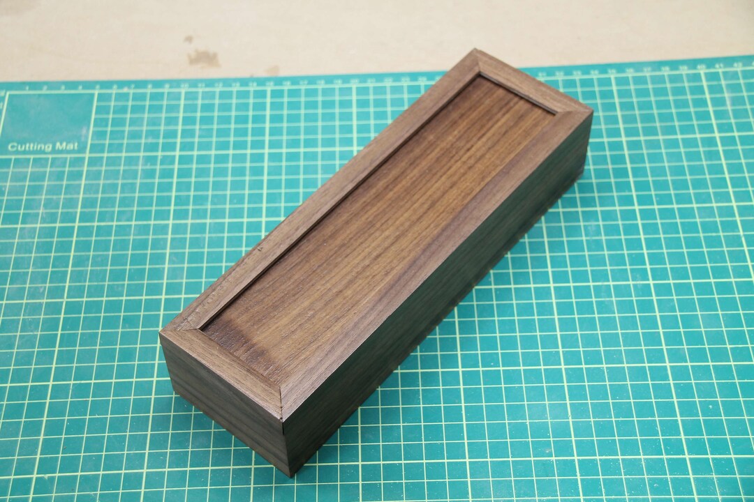 Wooden Pencil Box Walnut Etsy
