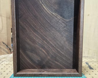 Wooden &quot;In Box&quot; Tray - Solid Black Walnut - Hand Made - Medium