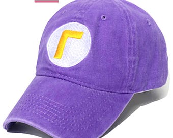 Casquette WALUIGI réglable adulte Mario Retro violet chapeau en coton lavé papa chapeau style vintage cosplay costume ÉDITION LIMITÉE ! Livraison gratuite !