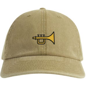Trumpet Controller Embroidered Dad Hat, Embroidered Unisex Hat, Dad Cap, Adjustable Cap Gift, Music Teacher Gift, Brass Instrument Hat,
