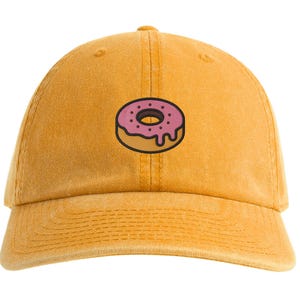 Donut Embroidered Dad Hat: Unisex Adjustable Cap