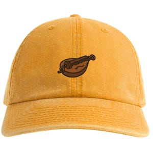 Hurdy Gurdy Embroidered Dad Hat, Embroidered Unisex Hat, Dad Cap, Adjustable Cap Gift for Him or Her, Folk Musician Hurdy Gurdy Embroidery