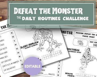 Editable Kid Daily Routine for Kid Morning Routine Checklist Bedtime Routine Chart ADHD Kid Checklist Game Preschool Schedule Daily Planner