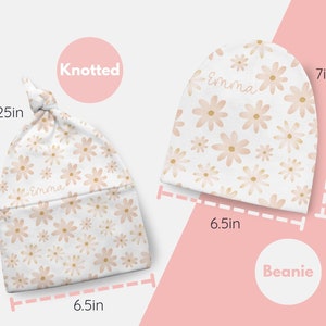 Custom Baby Shower Gift Girl Baby Personalized Swaddle Blanket and Hat Minimalist Baby Gift Pink Flower Blanket Personalized Name Blanket