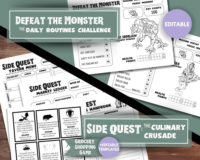 ADHD Life Planner for Family Chore Chart ADHD Kid Daily Routine Budget