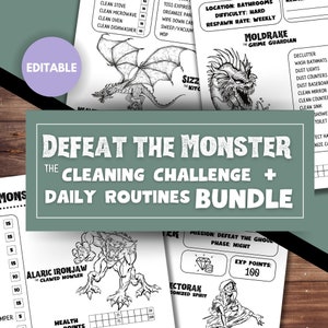 ADHS Bearbeitbare Reinigungs-Checkliste Spiel ADHS Kinder Aufgabenliste Druckbare Aufgaben Hausreinigung Herausforderung ADHS Tagesplaner Kinder Tagesablauf Spiel