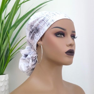 Medium, Satin Lined Scrub Hat, Protect Hair w/Satin Lined Ponytail Scrub Cap. Buttons Option, Size See Description, Nurse/Surgical/Dr Hat