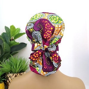 Large Satin Lined Scrub Hat, Protect Hair w/Satin Lined Ponytail Scrub Cap. Buttons/Size See Description, Nurse/Surgical/Doctor Cap