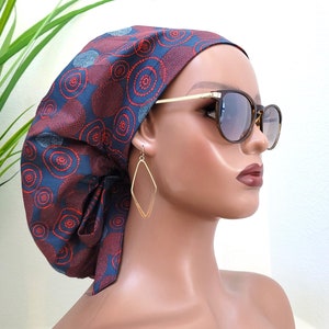 Medium Satin Lined Scrub Hat, Protect Hair w/Satin Lined Ponytail Scrub Cap. Buttons Option, Size See Description, Nurse/Surgical/Doctor Hat
