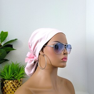 Small Satin Lined Scrub Hat, Protect Hair w/Satin Lined Ponytail Scrub Cap. Buttons/Size See Description, Nurse/Surgical/Doctor Cap