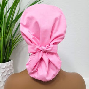 Large Satin Lined Scrub Hat, Protect Hair w/Satin Lined Ponytail Scrub Cap. Buttons/Size Options, Nurse/Surgical/Dr Hat, Fully Satin Lined