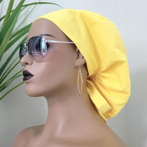 Medium, Satin Lined Scrub Hat, Protect Hair w/Satin Lined Ponytail Scrub Cap. Buttons/Size See Description, Nurse/Surgical/Doctor Cap