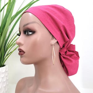 Medium, Swirls Satin Lined Scrub Hat, Protect Hair w/Satin Lined Ponytail Scrub Cap. Buttons Option, Nurse/Surgical Hat, Full Satin Lining