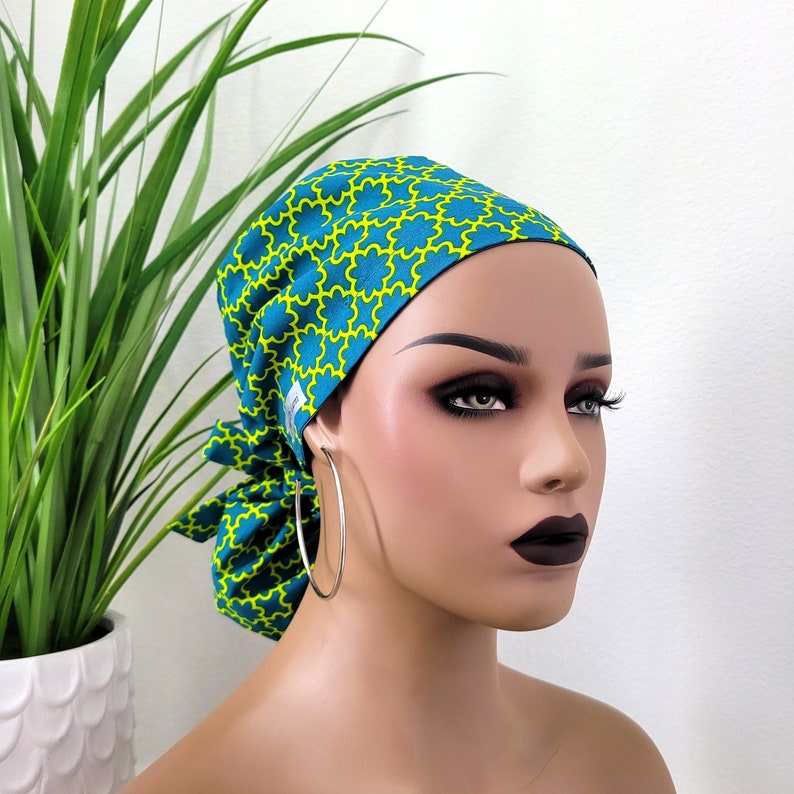 Large Satin Lined Scrub Hat, Protect Hair W/satin Lined Ponytail Scrub