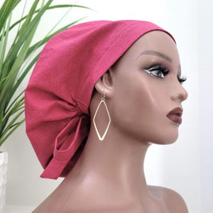 Small, Swirls Satin Lined Scrub Hat, Protect Hair w/Satin Lined Ponytail Scrub Cap. Buttons Option, Nurse/Surgical Hat, Full Satin Lining