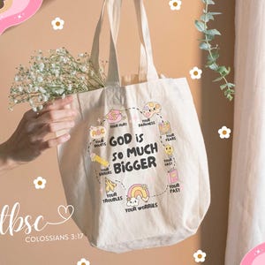 God Is Bigger Cotton Canvas Tote Bag