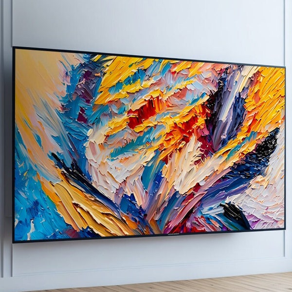 Harmony in Chaos and Order - Oil Impasto Art for Samsung The Frame TV 4K Digital Download
