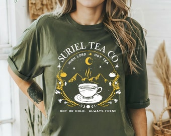Suriel Tea Co High Lord Hot Tea Shirt, Acotar T-shirt, Sarah J Maas Shirt, A Court Of Thorns And Roses Tee, Vintage Book Lover Gift