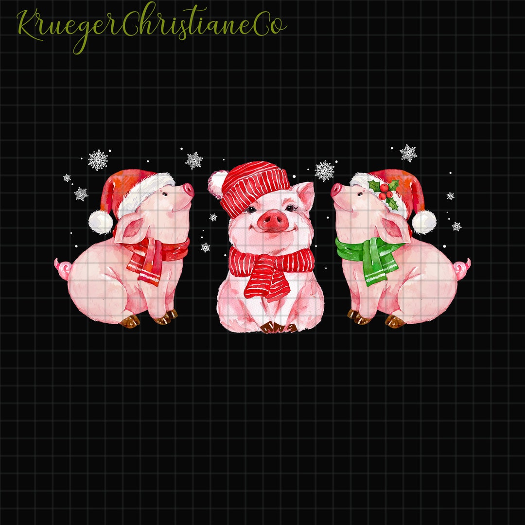 Cute Pig Christmas Png, Funny Pig Christmas Png, Pig Lover Christmas ...