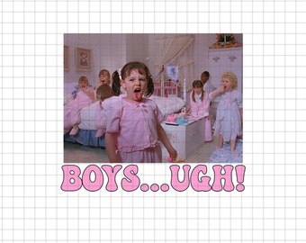 Boys Ugh Png, Little Rascals Png, Take Me Back To The 90's Png, Vintage Valentines Png, Valentine's Day Gift, Funny Girl Valentine Png