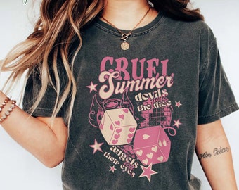 T-shirt d'été rétro groovy cruel, chemise de merchandising pour fans de Swiftie, sweat-shirt d'été Swiftie, t-shirt album Lover, fan mélomane, concert des Swift Girls