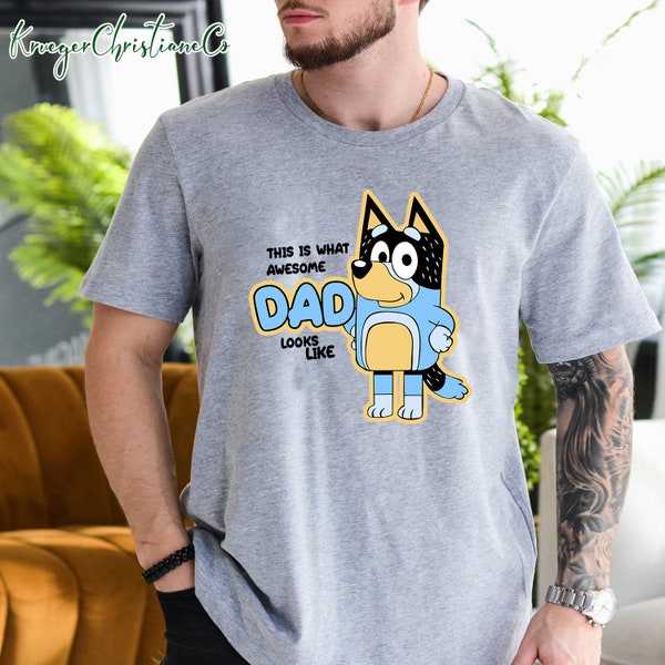 This Is What Awesome Dad Looks Like Shirt, Blue Dad T-shirt, Cool Dad Club Tee, Best Dad Ever Shirt,  Dad Birthday Gift, Blue Family Shirt