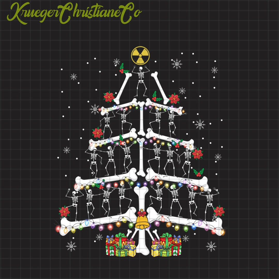 Radiology Christmas Tree Png, Christmas Radiology Png, Skeleton