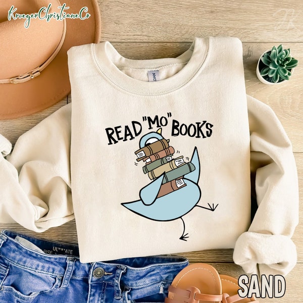 Read Mo Book Pigeon Sweatshirt, Cute Elephant Piggie Pigeon T-shirt, Read More Books Tee, Children's Books Hoodie, Book Lover Gift