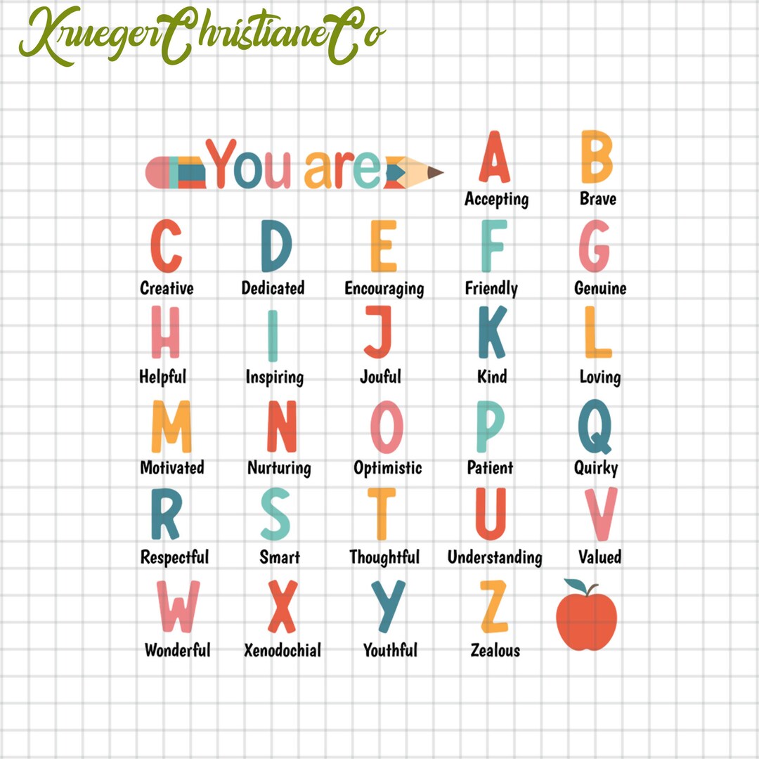ABCD Teacher Png, Alphabet Teacher Png, Teacher 100 Days of School Png ...