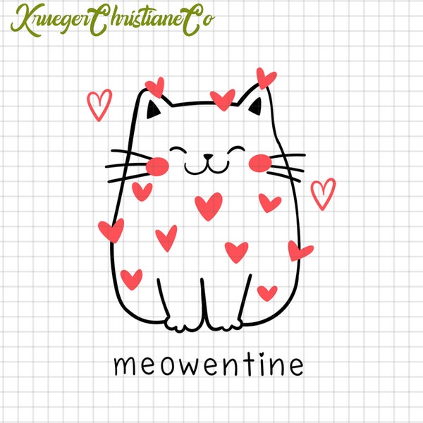 Meowentine Valentine Png, Cute Cat Valentine Png, Cat Lover Valentine Png, Cat Mom Gift, Love Cat Valentine Png, Cute Valentine Gift