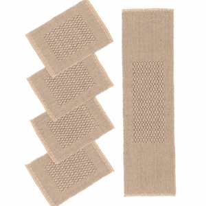 Frames Handwoven Hemp Placemat & Table Runner Set