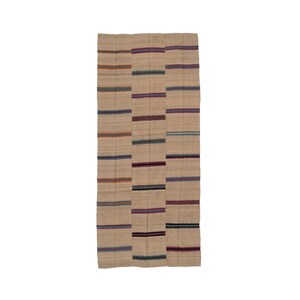 Hemp Bouquet Handwoven Vintage Hemp Rug, 12&#39;10&quot; x 5&#39;7&quot;